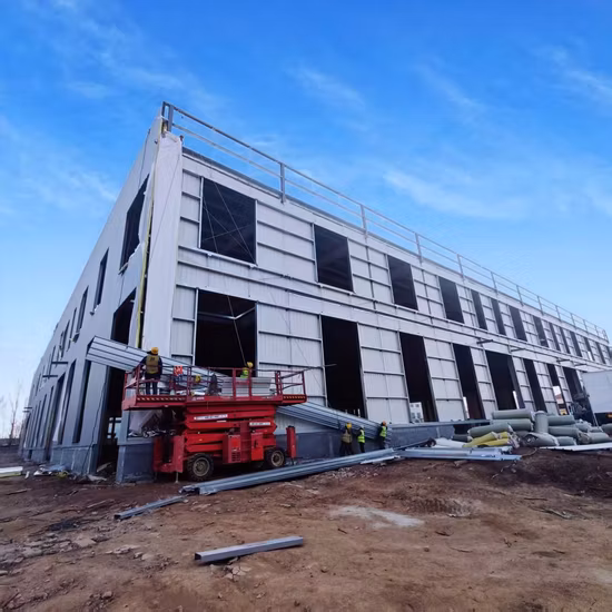 Industry Prefabricated Prefab Heavy Light Metal Framework Construction H Beam Shed Storage Workshop Buildings Warehouse Steel Structure Frame with Crane 